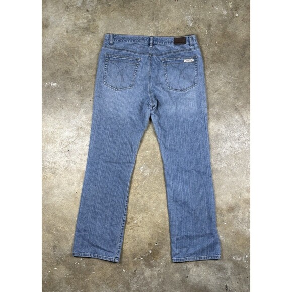 Y2K Calvin Klein Jeans Bootcut Women’s‎ Size 12 Blue Denim Stretch - Picture 3 of 12